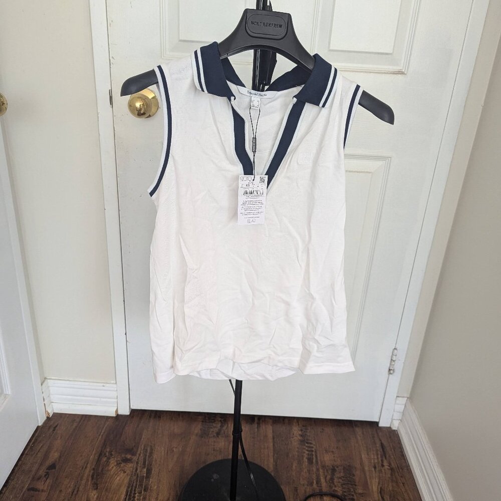Pedro del Hierro size US 2 white polo sleeveless shirt